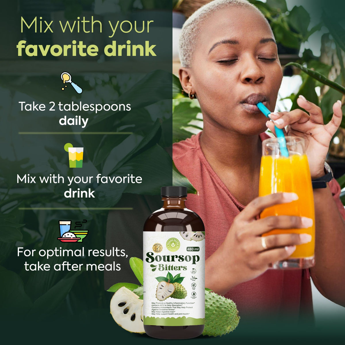 Soursop Bitters 480 mls Yunani Herbs