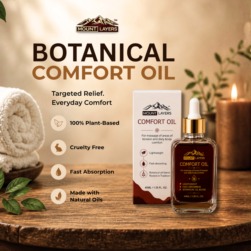 Botanical Comfort Massage Oil: Your Guide to a Relaxing At-Home Massage Experience Mount Layers