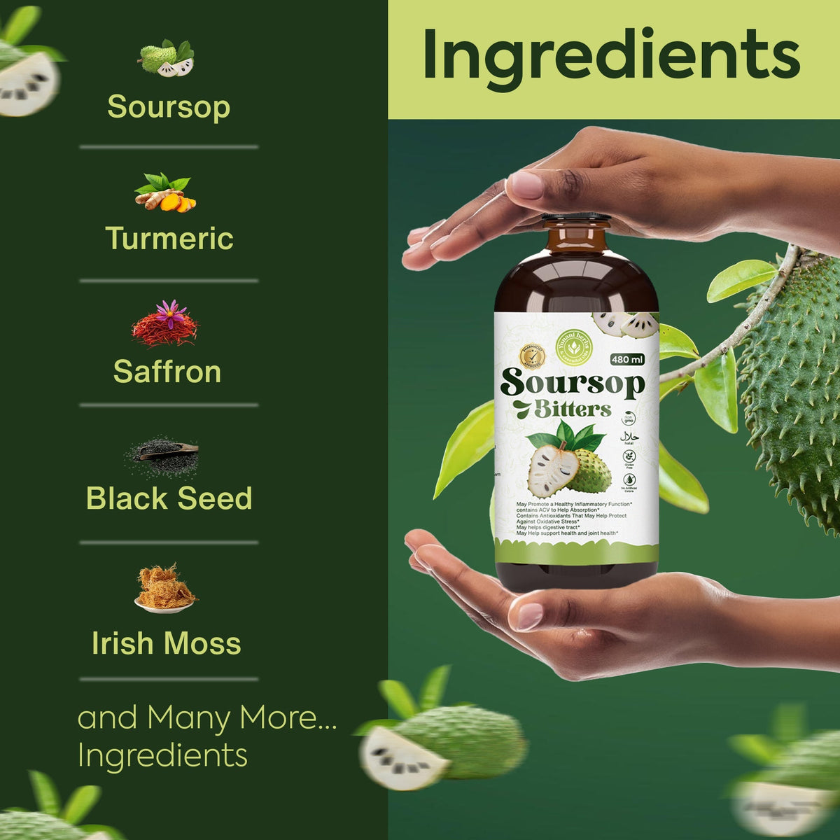 Soursop Bitters 480 mls Yunani Herbs