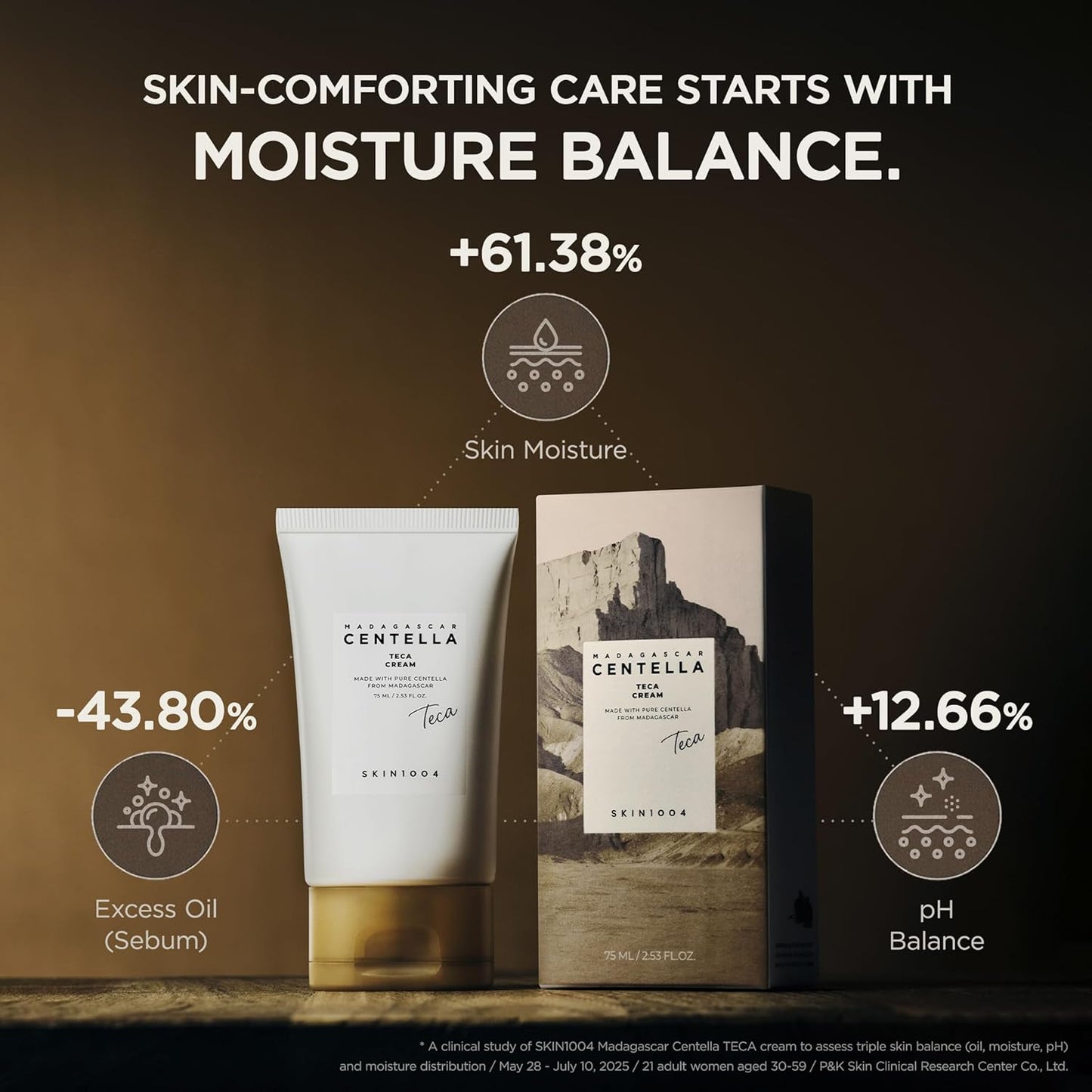 SKIN1004 Madagascar Centella TECA Cream 75ml Hydrating Cica Face Cream for Oil Balance, Skin Barrier Repair & Blemish Care Mount Layers