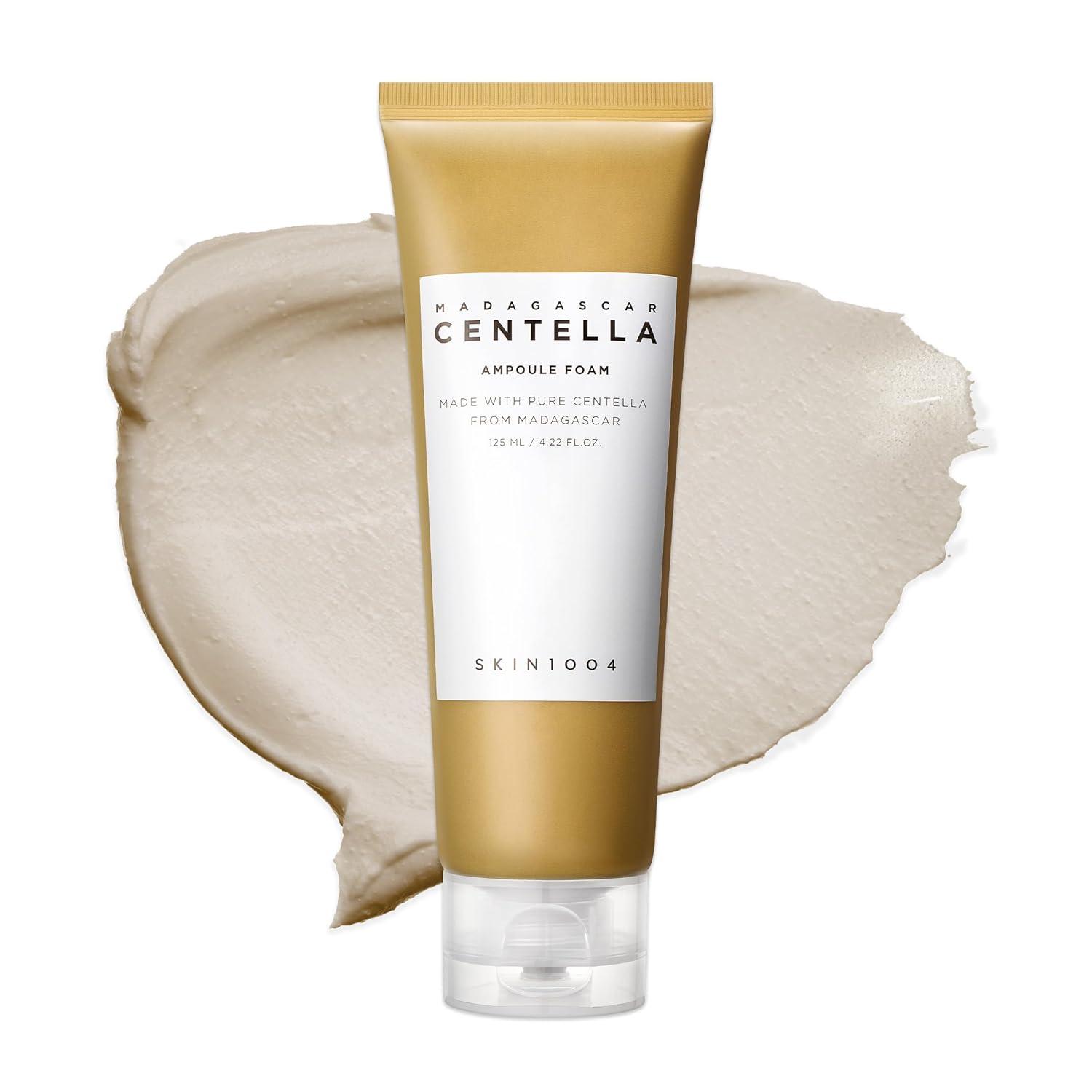 SKIN1004 Madagascar Centella Ampoule Foam Cleanser Gentle Korean Face Wash & Makeup Remover (125ml) Mount Layers