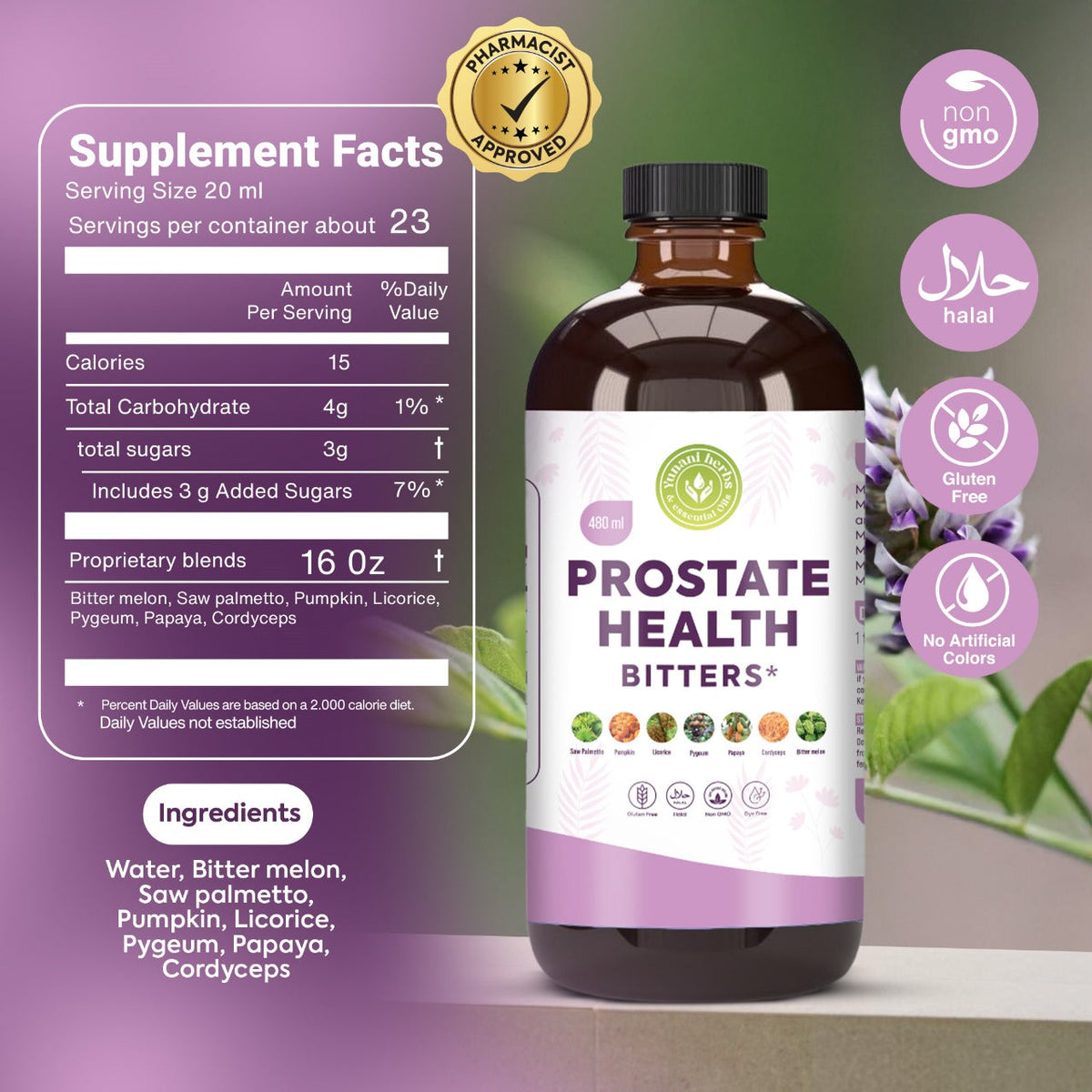 Yunani Herbs - Prostate Health Bitters Yunani Herbs