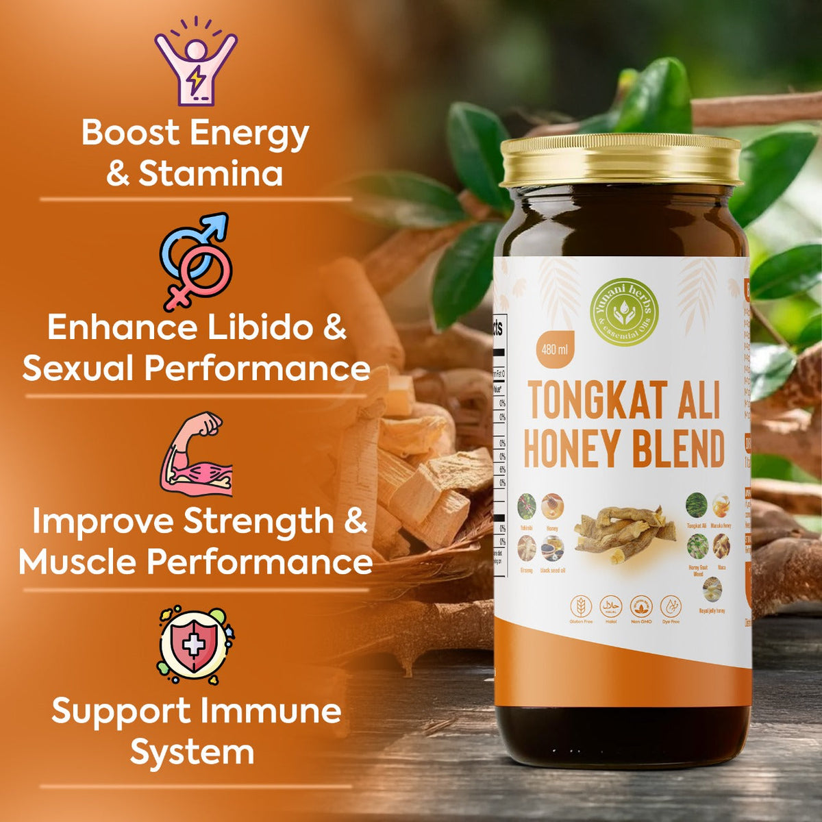 Yunani Herbs - Tongkat Ali Honey Blend Yunani Herbs
