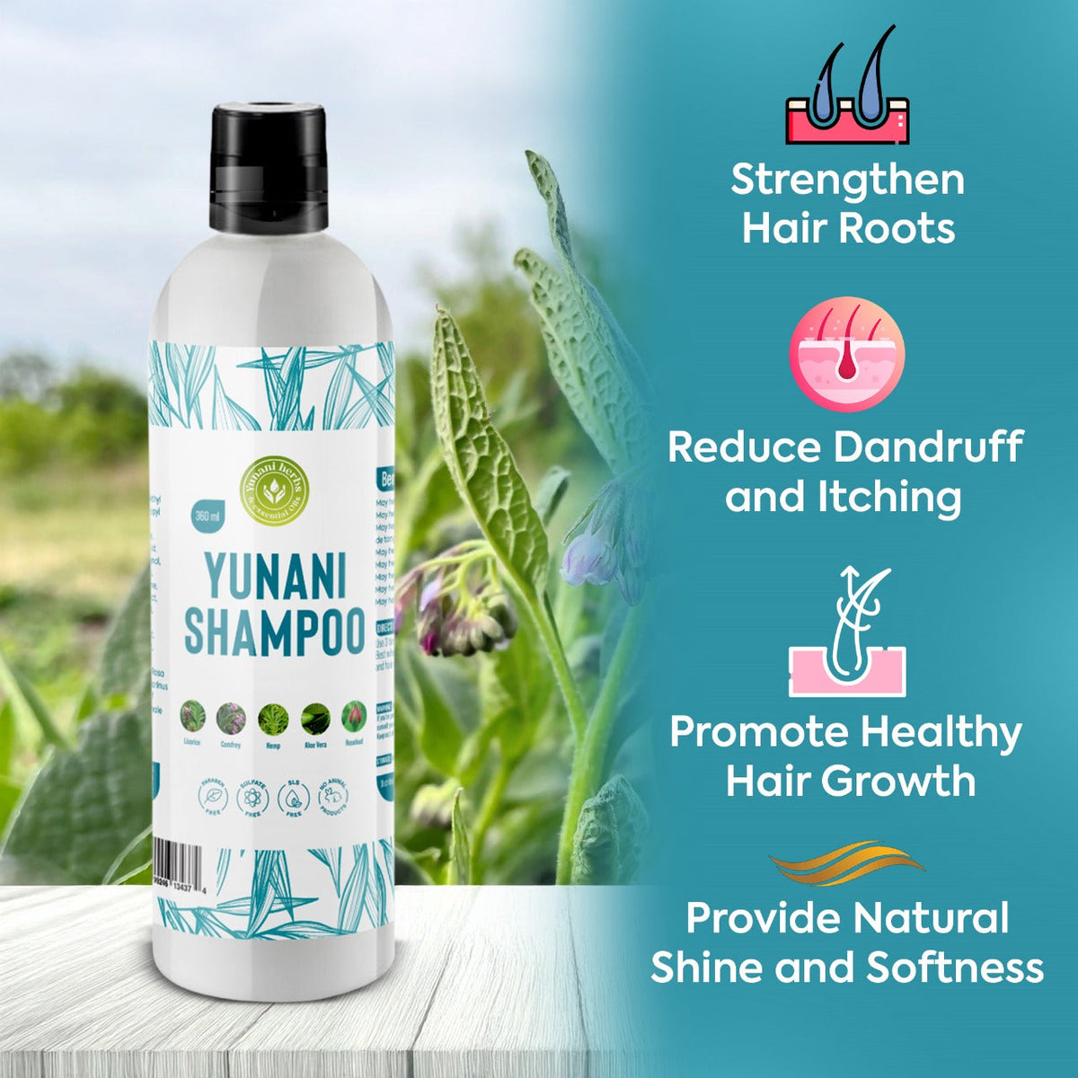 Yunani Shampoo Complete Herbal Solution Yunani Herbs