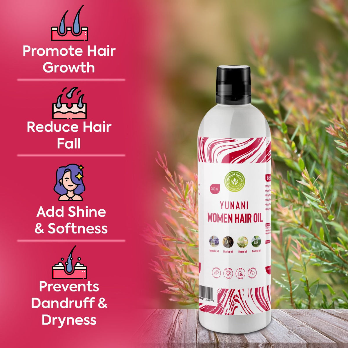 Yunani Women's Hair Oil Yunani Herbs