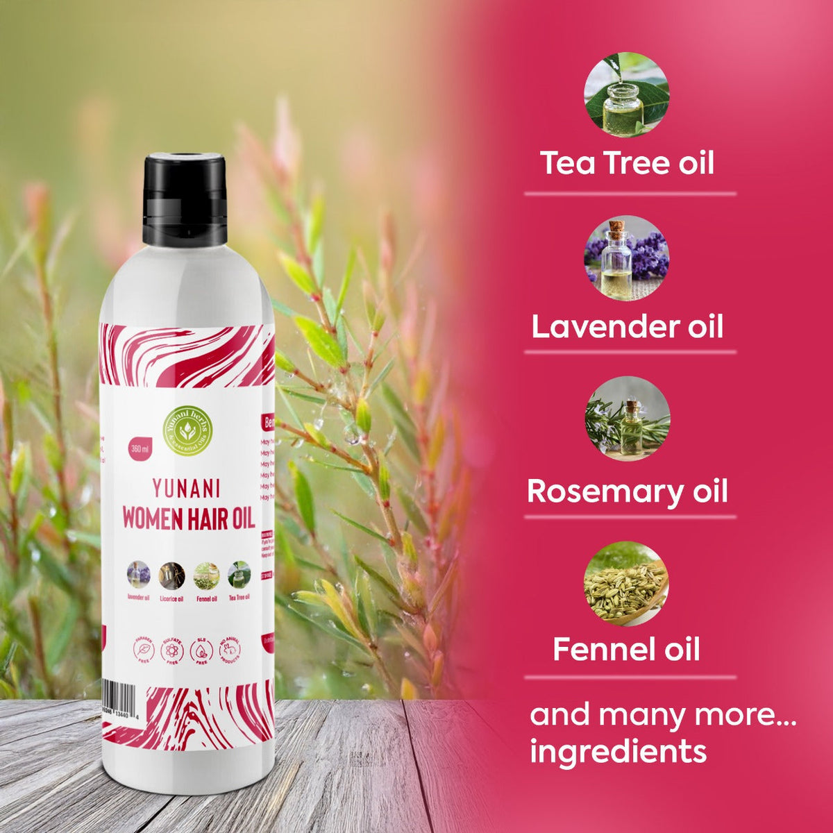 Yunani Women's Hair Oil Yunani Herbs
