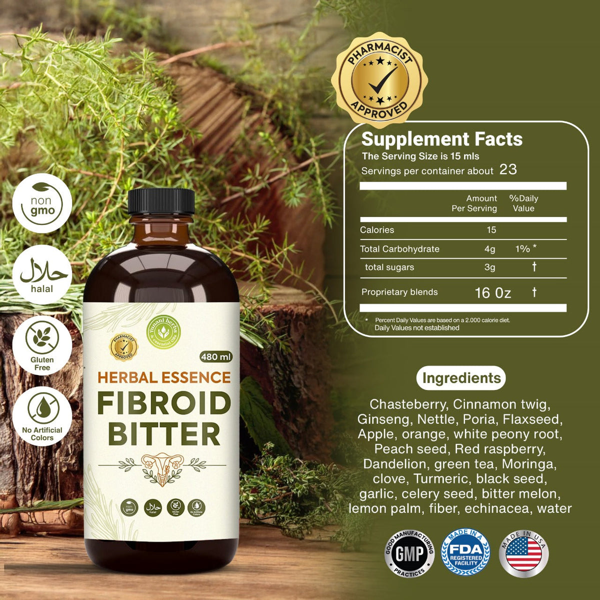 Fibroid Bitters 480 mls Yunani Herbs