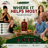 Botanical Comfort Oil Relaxing Full Body Massage Oil for Muscle & Joint Pain Relief, Neck Pain, Shoulder Pain, Back Pain, Knee Pain & Foot Pain Relief Mount Layers