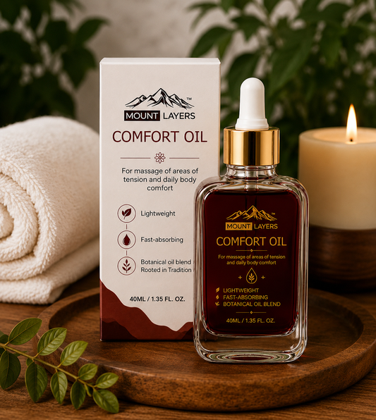 Botanical Comfort Massage Oil Mount Layers