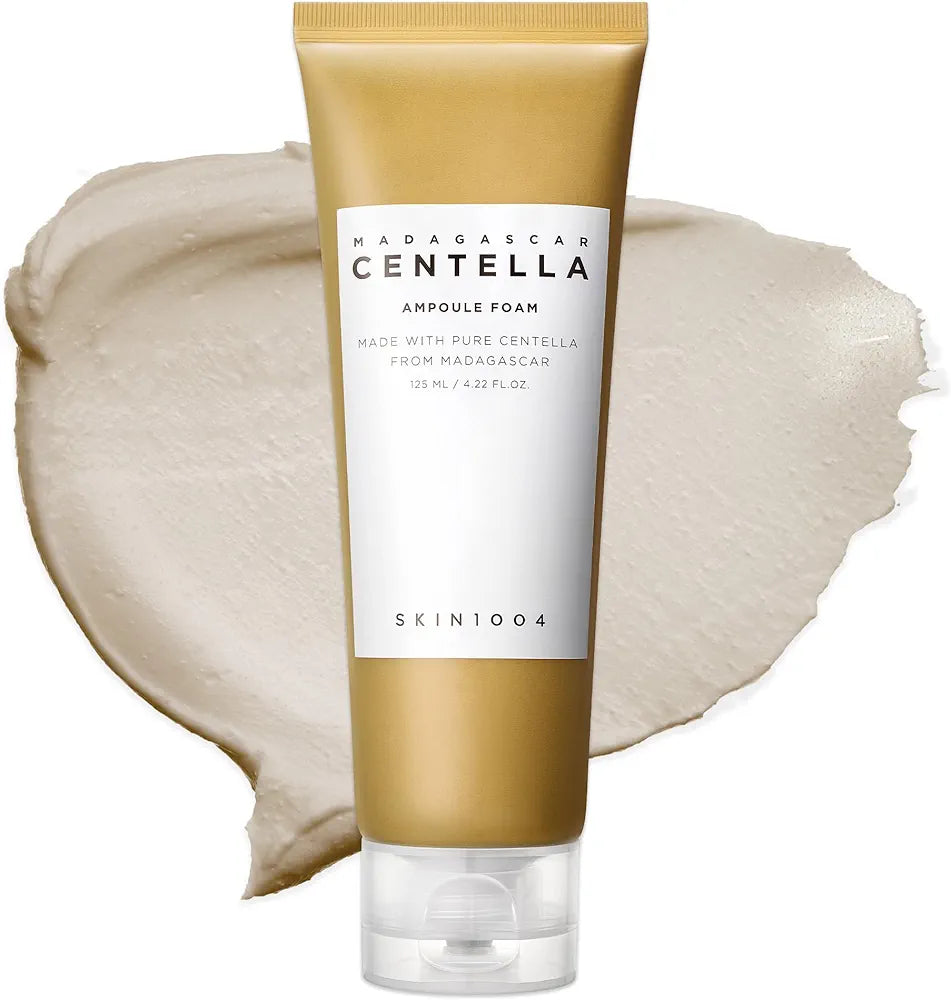 SKIN1004 Madagascar Centella Ampoule Foam Cleanser Gentle Korean Face Wash & Makeup Remover (125ml) Mount Layers