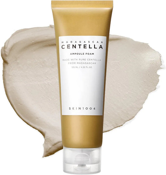 SKIN1004 Madagascar Centella Ampoule Foam Cleanser Gentle Korean Face Wash & Makeup Remover (125ml) Mount Layers